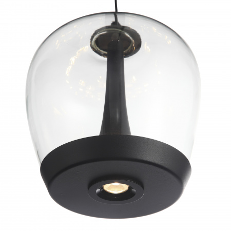ST LUCE SL6014.423.01 Светильник подвесной ST-Luce Черный/Прозрачный, Черный LED 1*17W 3000K РИПЛ