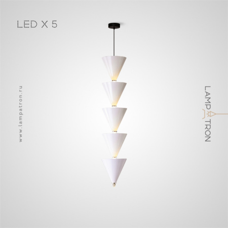 Подвесной светильник Lampatron LESTER, 5 ламп. Цвет Белый