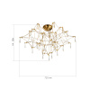 ST LUCE SL6601.202.78 Светильник потолочный ST-Luce Золотистый/Прозрачный LED 78*0,35W 3000K ГРАВЕТТА