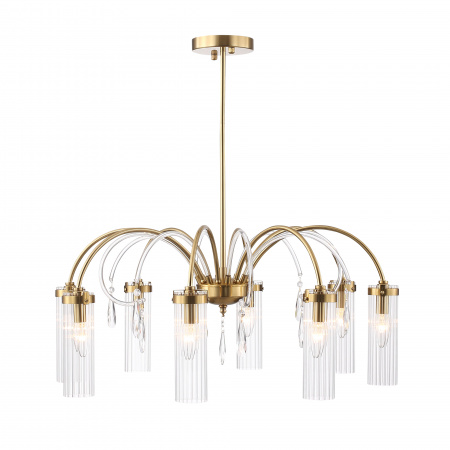 ST LUCE SL1401.303.08 Люстра подвесная ST-Luce Латунь/Латунь, Прозрачный E14 8*40W ЛЮМИНЕРА