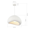 ST LUCE SL1522.513.01 Светильник подвесной ST-Luce белый/белый E27 1*25W ВАБИ САБИ