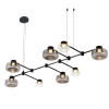 ST LUCE SL6005.403.08 Светильник подвесной ST-Luce Черный/Дымчатый, Прозрачный LED 8*3W 3000K ВАЛЛО