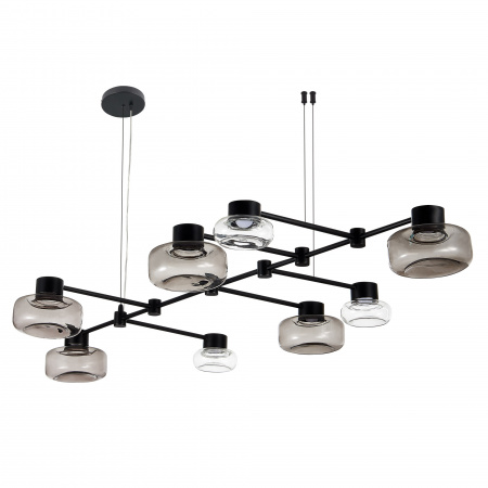 ST LUCE SL6005.403.08 Светильник подвесной ST-Luce Черный/Дымчатый, Прозрачный LED 8*3W 3000K ВАЛЛО