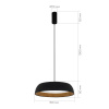 EVOLUCE SLE1812-403-01 Светильник подвесной Черный, Древесный/белая LED 1*30W 4000K МЬЮЗЕ