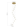 ST LUCE SL6114.203.12 Светильник подвесной ST-Luce Золотистый/Прозрачный LED 12*3W 3000K КАСКАТО