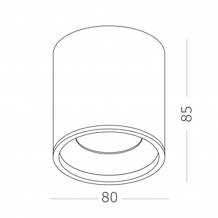 ST LUCE ST165.442.12 Светильник потолочный Черный LED 1*12W 4000K 840Lm Ra>90 36° IP44 D80xH85 85-265V Накладные светильники