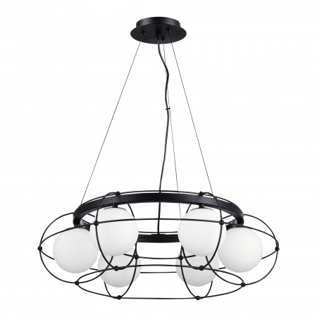 ST LUCE SL1189.403.06 Люстра подвесная ST-Luce Черный/Опал G9 6*5W БЕАТА