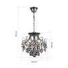 ST LUCE SL846.102.03 Люстра подвесная ST-Luce Темный хром/Тонированный черный E14 3*40W ОРЕЧИНИ