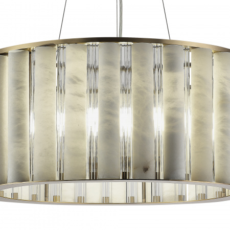 ST LUCE SL1516.303.08 Светильник подвесной ST-Luce Бронза, Прозрачный/Белый алебастр E14 8*40W ДИЛАЙТ
