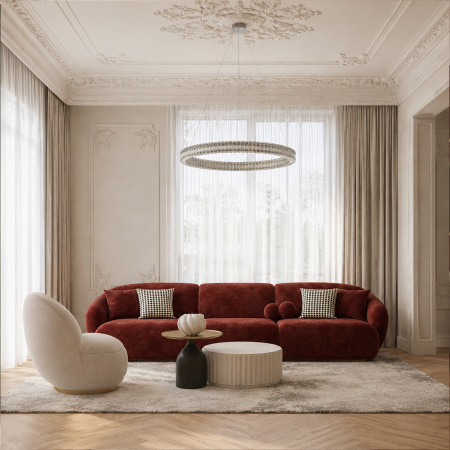 ST LUCE SL6008.123.01 Люстра подвесная ST-Luce Хром/Хром LED 1*40W 3000K ЛАТОЦЦО