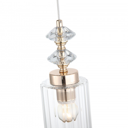 ST LUCE SL1402.203.01 Светильник подвесной ST-Luce Золото, Прозрачный E14*1 40W ЭЛЕГРА