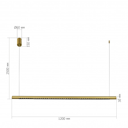 ST LUCE SL6238.313.01 Светильник подвесной ST-Luce латунь/латунь LED 1*28W 4000K ПАРИЛЛА