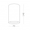 ST LUCE ST155.502.01 Светильник потолочный Белый GU10 1*50W IP20 D70xH140 180-240V Без ламп Накладные светильники