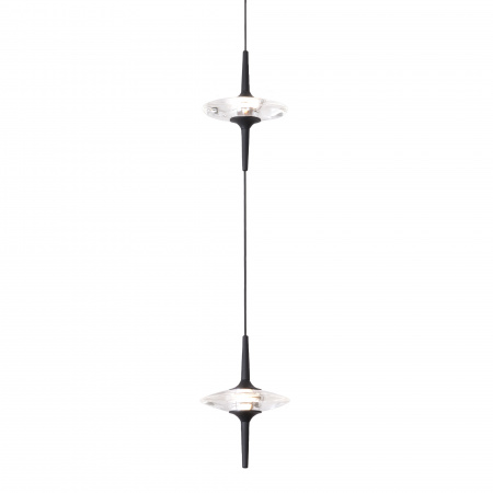 ST LUCE SL6231.403.02 Светильник подвесной ST-Luce Черный/Прозрачный LED 2*5W 4000K ЗЕНИТ
