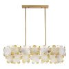 ST LUCE SL6240.203.08 Светильник подвесной ST-Luce золотистый/Прозрачный, янтарный E14 8*60W ТЕНДЕРО