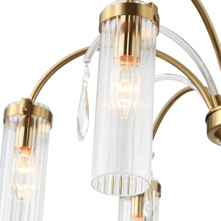 ST LUCE SL1401.303.06 Люстра подвесная ST-Luce Латунь/Латунь, Прозрачный E14 6*40W ЛЮМИНЕРА
