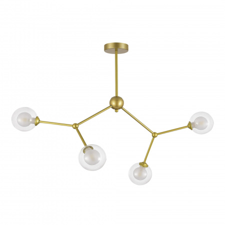 EVOLUCE SLE1106-203-04 Светильник подвесной Золотистый/Прозрачный, Белый G9 LED 4*5W АРКУС