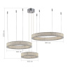 ST LUCE SL6008.113.03 Люстра подвесная ST-Luce Хром/Хром LED 3*95W 3000K ЛАТОЦЦО