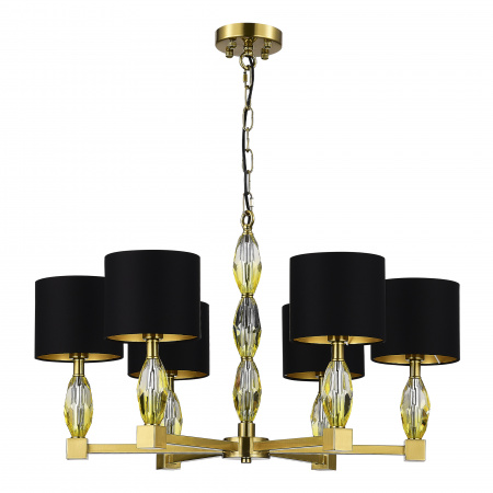 ST LUCE SL1759.303.06 Люстра подвесная ST-Luce Латунь/Черный E14 6*40W ЛИНГОТТИ