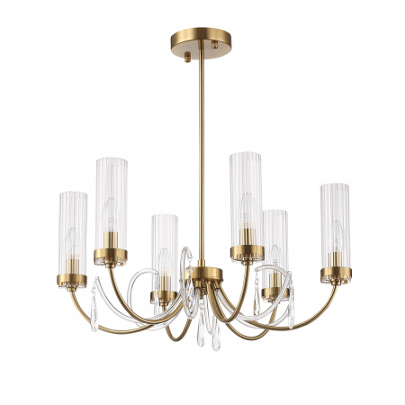ST LUCE SL1400.303.06 Люстра подвесная ST-Luce Латунь/Латунь, Прозрачный E14 6*40W ИЛЛЮМИА
