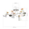 EVOLUCE SLE1252-502-06 Светильник потолочный Белый, Золотистый/Белый, Дерево E27 6*60W АЛЬФЕО