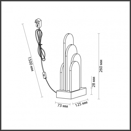 Настольная лампа ODEON LIGHT HIGHTECH 5438/12TL