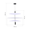 ST LUCE SL6101.413.01 Люстра подвесная ST-Luce Черный/Белый LED 1*15W 3000K ИСОЛА