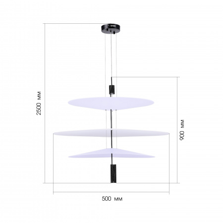ST LUCE SL6101.413.01 Люстра подвесная ST-Luce Черный/Белый LED 1*15W 3000K ИСОЛА