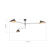 ST LUCE SL305.402.03 Люстра потолочная ST-Luce Черный/Черный, Белый E27 3*60W СПРУЦЦО
