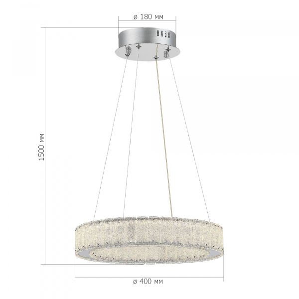 ST LUCE SL6008.103.01 Люстра подвесная ST-Luce Хром/Хром LED 1*20W 3000K ЛАТОЦЦО