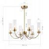 ST LUCE SL1400.303.06 Люстра подвесная ST-Luce Латунь/Латунь, Прозрачный E14 6*40W ИЛЛЮМИА