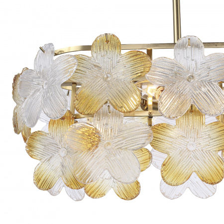 ST LUCE SL6240.203.08 Светильник подвесной ST-Luce золотистый/Прозрачный, янтарный E14 8*60W ТЕНДЕРО