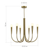 ST LUCE SL1243.303.06 Светильник подвесной ST-Luce Латунь E14 6*60W ДУЧЕС