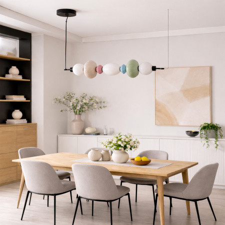 ST LUCE SL6134.443.01 Светильник подвесной ST-Luce черный/зеленый, розовый, желтый, синий, опаловый LED 1*24 ФЛОРЕНТИНИ