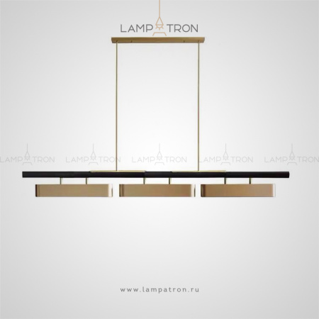 Реечный светильник Lampatron SVEA, 3 плафона. Стойка.