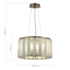 ST LUCE SL1516.303.06 Светильник подвесной ST-Luce Бронза, Прозрачный/Белый алебастр E14 6*40W ДИЛАЙТ