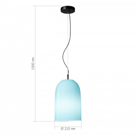 ST LUCE SL2001.403.01 Светильник подвесной ST-Luce Черный/Синий E27 1*60W МИЛО
