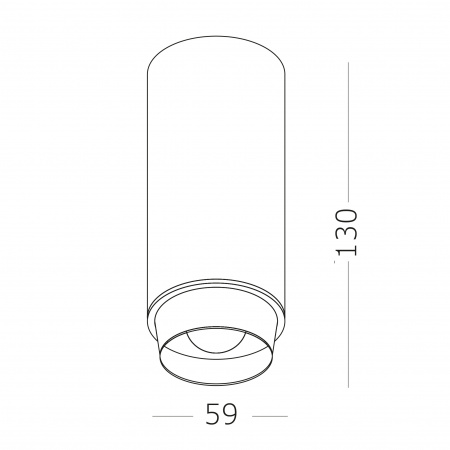 ST LUCE ST600.532.10 Светильник потолочный Zoom Белый LED 1*10W 3000K 1 000Lm Ra>80 15-60° IP20 D59xH130 170 Накладные светильники