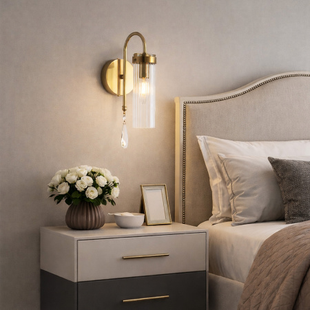 ST LUCE SL1401.301.01 Светильник настенный ST-Luce Латунь/Прозрачный E14*1 40W ЛЮМИНЕРА