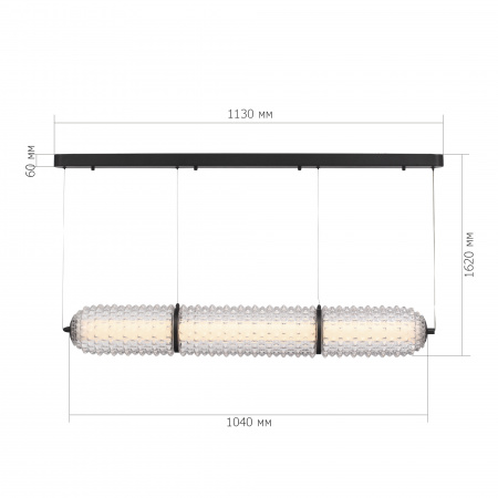 ST LUCE SL6144.413.01 Светильник подвесной ST-Luce черный/прозрачный LED 1*37W 4000K САГУАРО