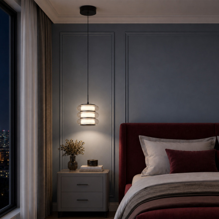 ST LUCE SL6239.403.03 Светильник подвесной ST-Luce черный/прозрачный LED 1*16W 3000K ФРИТЕЛЛА