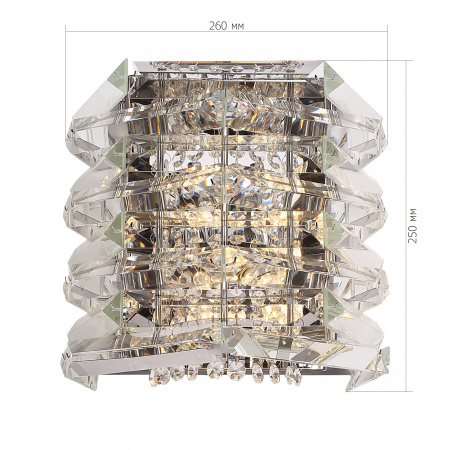 ST LUCE SL6137.101.02 Светильник настенный ST-Luce никель/прозрачный E14 2*40W СТРОЦЦИ