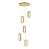 ST LUCE SL6506.203.05 Светильник подвесной ST-Luce Золотистый/Золотистый, Прозрачный LED 5*9W 3000K ЛУНГО
