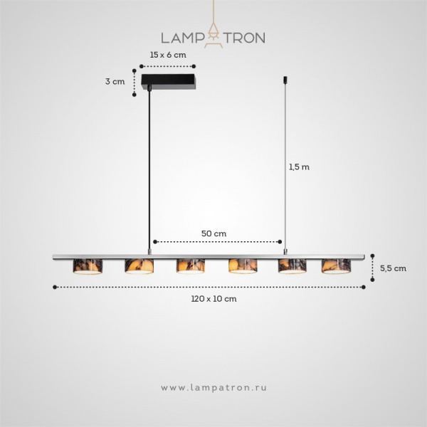 Реечный, рядный светильник Lampatron NESTOR LONG. 3-х цветный свет