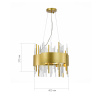 ST LUCE SL1633.203.08 Люстра подвесная ST-Luce Матовое золото/Матовое золото,Прозрачный E14 8*40W ОЛЬВЕРА