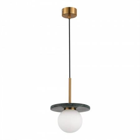 ST LUCE SL1191.363.01 Светильник подвесной ST-Luce Латунь/Латунь, Зеленый G9 LED 1*5W 4000K НЕБУЛА