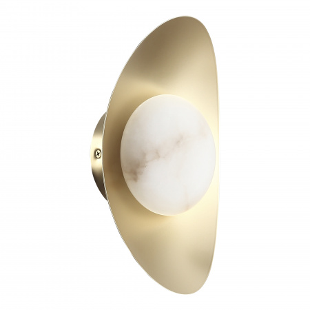 ST LUCE SL6229.211.01 Светильник настенный ST-Luce Золотистый/Алебастр LED 1*7W 3000K ПЕРИАЛ
