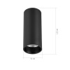 ST LUCE ST170.442.07 Светильник потолочный Черный LED 1*7W 4000K 560Lm Ra>90 60° IP20 D52xH125 220-240VV Накладные светильники