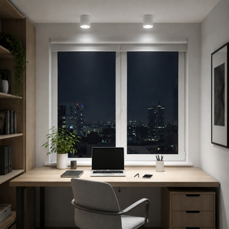 ST LUCE ST165.542.12 Светильник потолочный Белый LED 1*12W 4000K 840Lm Ra>90 36° IP44 D80xH85 85-265V Накладные светильники