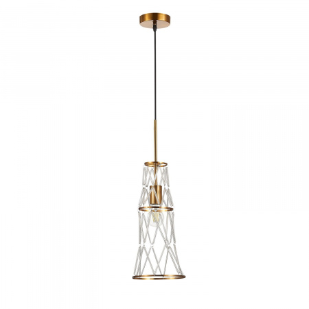ST LUCE SL1016.203.01 Светильник подвесной ST-Luce Золотистый/Золотистый, Прозрачный E27 1*60W НАРРИО